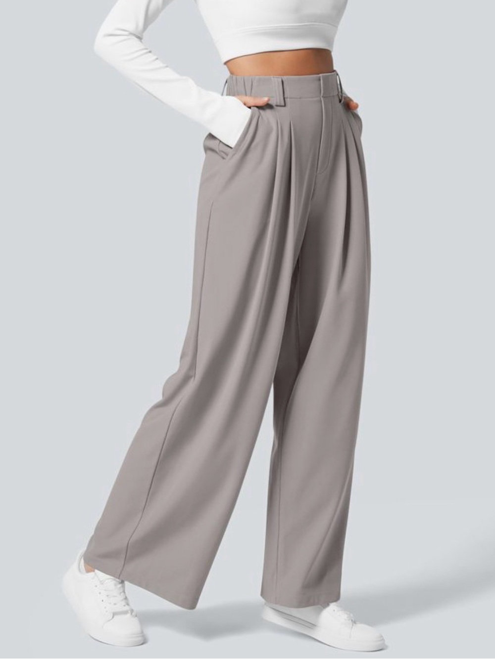 Halara Flex™ High Waisted Pocket Wide Leg Waffle Work Pants